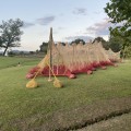 エルネスト・ネトさんの作品づくりお手伝い・森の芸術祭